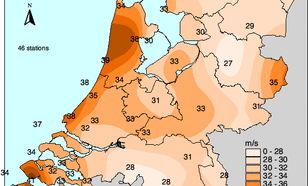 Windsnelheid, sterkste windstoten op 27 oktober 2002